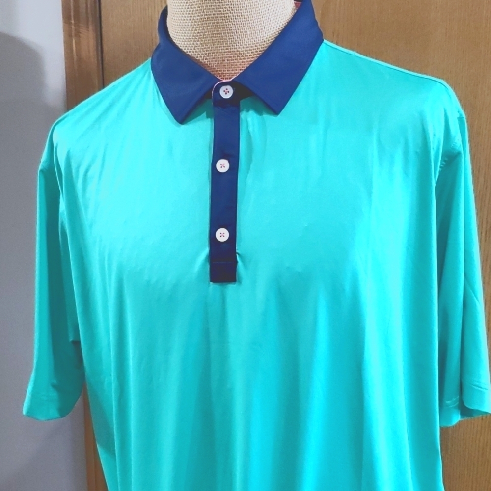 Footjoy turquoise navy pink polo lightweight golf outdoors